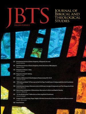 cover image of Journal of Biblical and Theological Studies, Issue 4.2